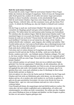 Habt ihr noch keinen Glauben? Warum habt ihr solche Angst? Habt