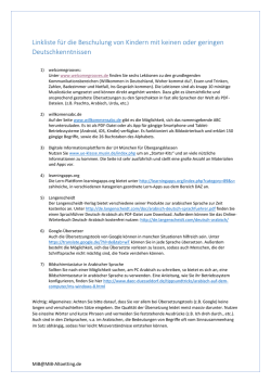 Linkliste für die Beschulung von Kindern mit keinen oder geringen