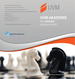uvm akademie - UVM - Unternehmerverband Landkreis Miesbach eV
