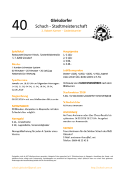 Gleisdorfer Schach - Stadtmeisterschaft