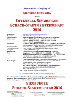 OFFIZIELLE SIEGBURGER SCHACH