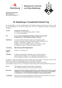 10. Hamburger Grundschul-Schach-Tag
