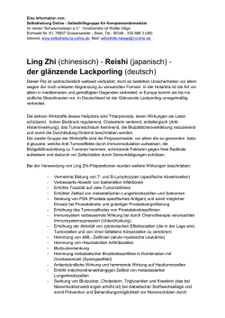 Ling Zhi Indikationsliste - Selbstheilung