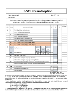 E-SC Lehramtsoption - Universit&auml;t Bremen