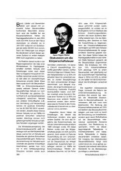 Diskussion um die K&ouml;rperschaftsteuer