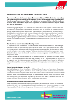 Fish-Bowl-Diskussion: Weg mit den Hürden