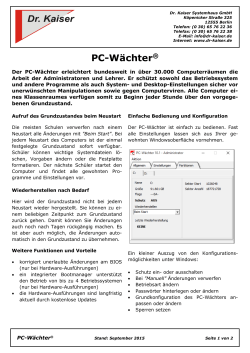PC-Wächter - Dr. Kaiser Systemhaus GmbH