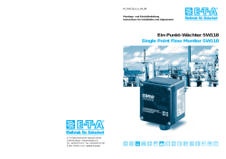 Ein-Punkt-W&auml;chter SW118 Single Point Flow Monitor SW118