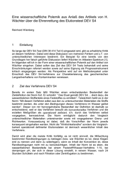 Eine wissenschaftliche Polemik aus Anla&szlig; des