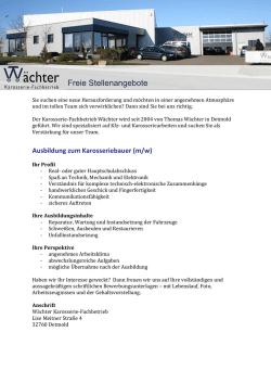 Ausbildung Karosseriebauer Detmold