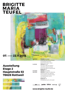 Ausstellung Etage 2 Hauptstraße 53 78628 Rottweil