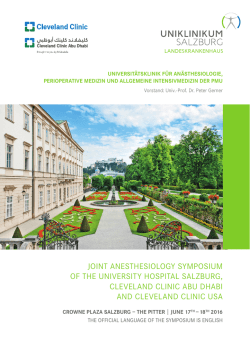 joint anesthesiology symposium of the university hospital