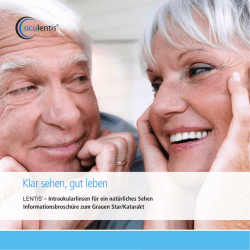 Broschüre Klar sehen - Augenarzt Dr. Graemiger St. Gallen