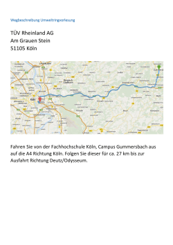 TÜV Rheinland AG Am Grauen Stein 51105 Köln