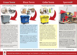 Graue Tonne Blaue Tonne Gelbe Tonne Sperrm&uuml;ll