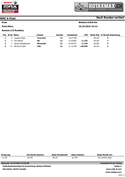 Nach Runden sortiert RMC 6 Final