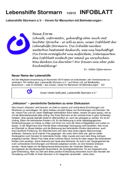 Infoblatt - Lebenshilfe Stormarn