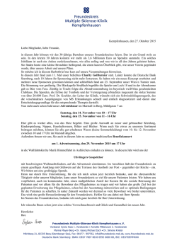 Herbstbrief 2015 - Freundeskreis Multiple-Sklerose