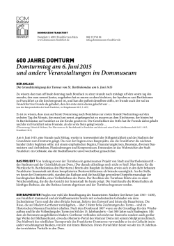 Pressemitteilung lesen  - Dommuseum