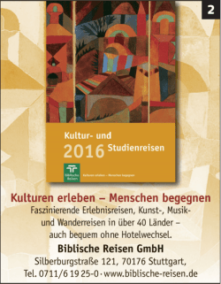 2 5 Kultur- und 2 O 6 Studienreisen Bbsche eben enchen begegnen