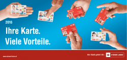 Ihre Karte. Viele Vorteile.