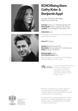 ECHO Rising Stars Cathy Krier & Benjamin Appl
