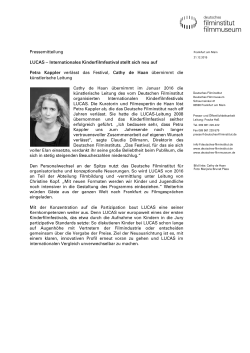Pressemitteilung Neue Künstlerische Leiterin