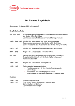 Dr. Simone Bagel-Trah
