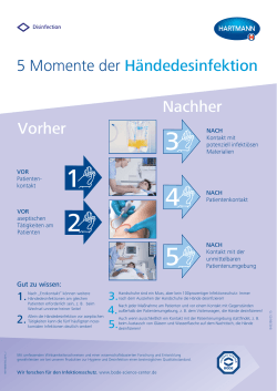 Poster: 5 Momente der Händehygiene