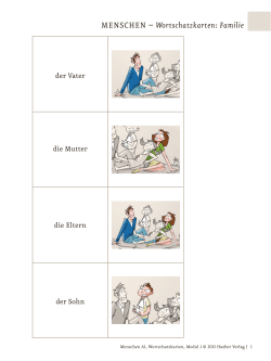 Menschen A1 Wortschatzkarten Modul 1 Familie