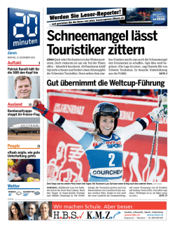 Schneemangel lässt Touristiker zittern