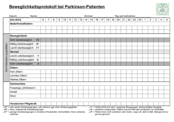 Beweglichkeitsprotokoll bei Parkinson