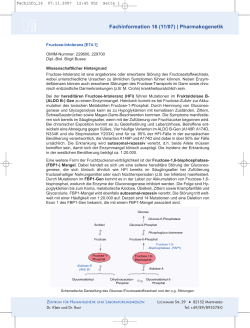 Fachinformation 16 (11/07) | Pharmakogenetik