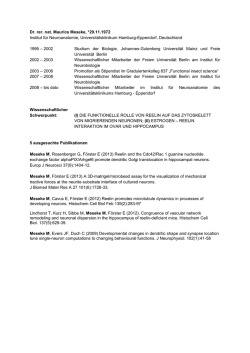 Dr. rer. nat. Maurice Meseke, *29.11.1972 Institut f&uuml;r