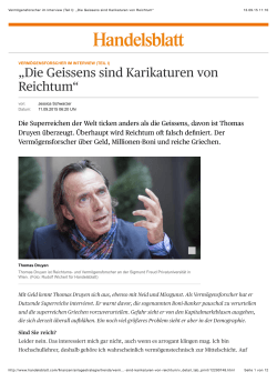 (Teil I): „Die Geissens sind Karikaturen von Reichtum“