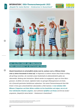 InformatIon | KiKA-Themenschwerpunkt 2015