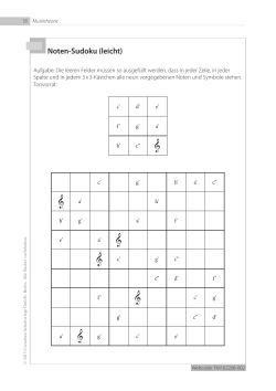 Noten-Sudoku (leicht)