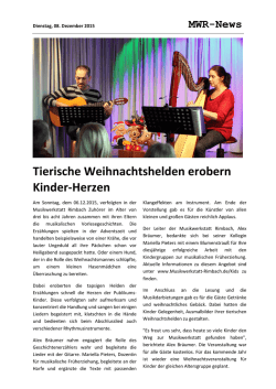 Tierische Weihnachtshelden erobern Kinder