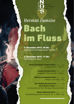 Bach im Fluss - Neues Orchester Basel