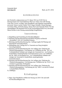 GR-Sitzungsprotokoll vom 28. 1. 2016