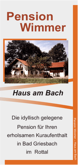 Hausprospekt - Pension Wimmer &ndash; Haus am Bach