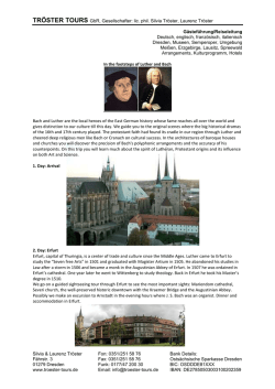 In the footsteps of Luther and Bach