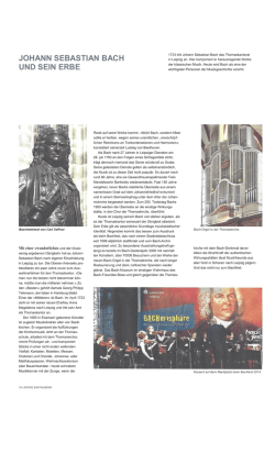 JOHANN SEBASTIAN BACH UND SEIN ERBE