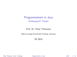 Programmieren in Java - Universität Freiburg