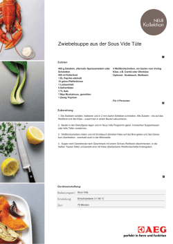 Zwiebelsuppe aus der Sous Vide Tüte