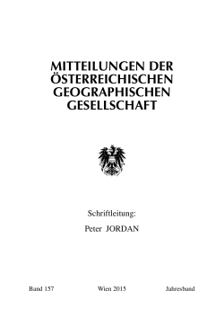 mitteilungen der österreichischen geographischen gesellschaft