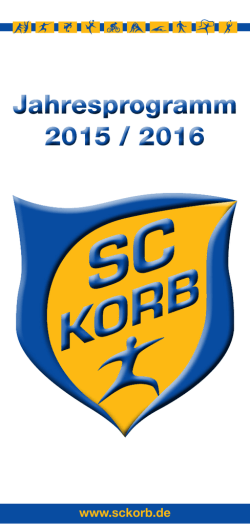 Jahresprogramm 2015 / 2016 Jahresprogramm 2015 / 2016