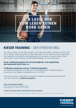 ICH LASSE MIR VOM LEBEN KEINEN KORB GEBEN