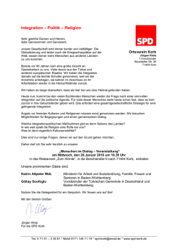Integration – Politik – Religion