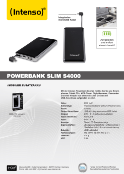 POWERBANK SLIM S4000 | S6000